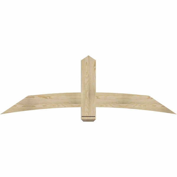 Ekena Millwork Bellingham Rough Sawn Timber Gable Bracket, Douglas Fir, 72"W x 24"H x 2"D x 6"F, 8/12 Pitch GBW072X24X0206BEL00RDF - main